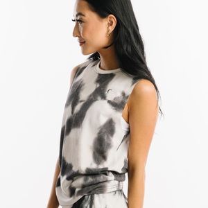 Zyia Gray Waffle Hendrix Muscle Tank